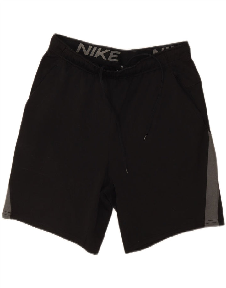Pantaloni scurți sport standard Nike Dri Fit pentru bărbați, negru mediu, poliester color bloc