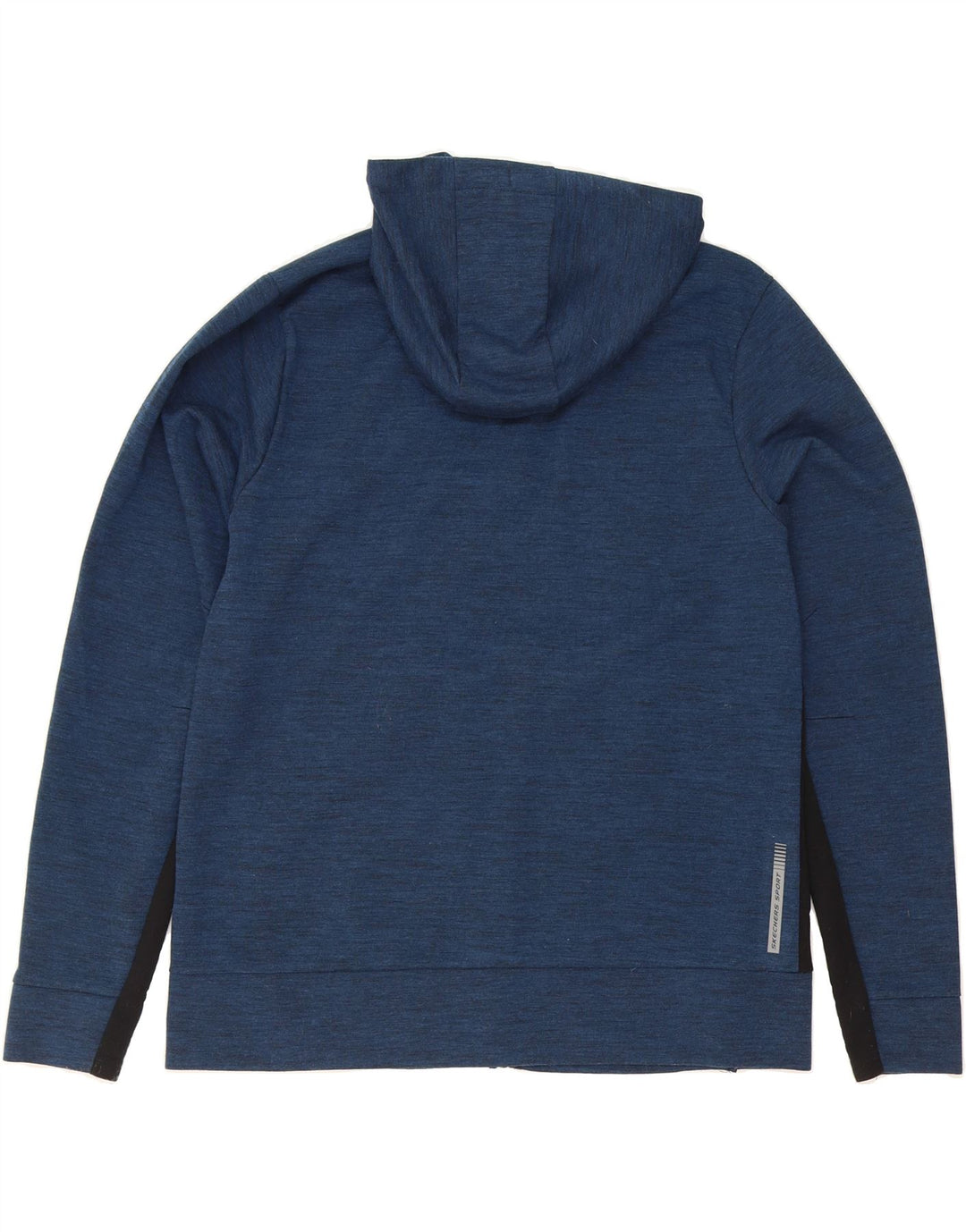 SKECHERS Mens Zip Hoodie Sweater Large Navy Blue Colourblock Polyester Vintage Skechers and Second-Hand Skechers from Messina Hembry 