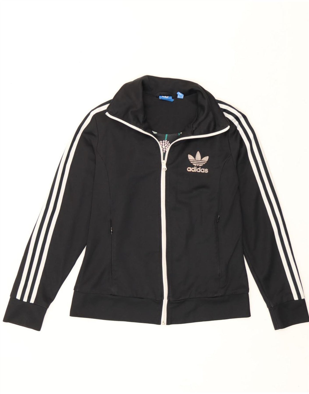 Jachetă de trening Adidas pentru femei UK 14, mare, negru, poliester color bloc