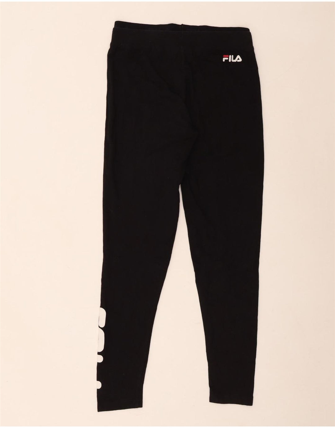 Leggings cu grafic pentru femei Fila UK 12, bumbac mediu negru