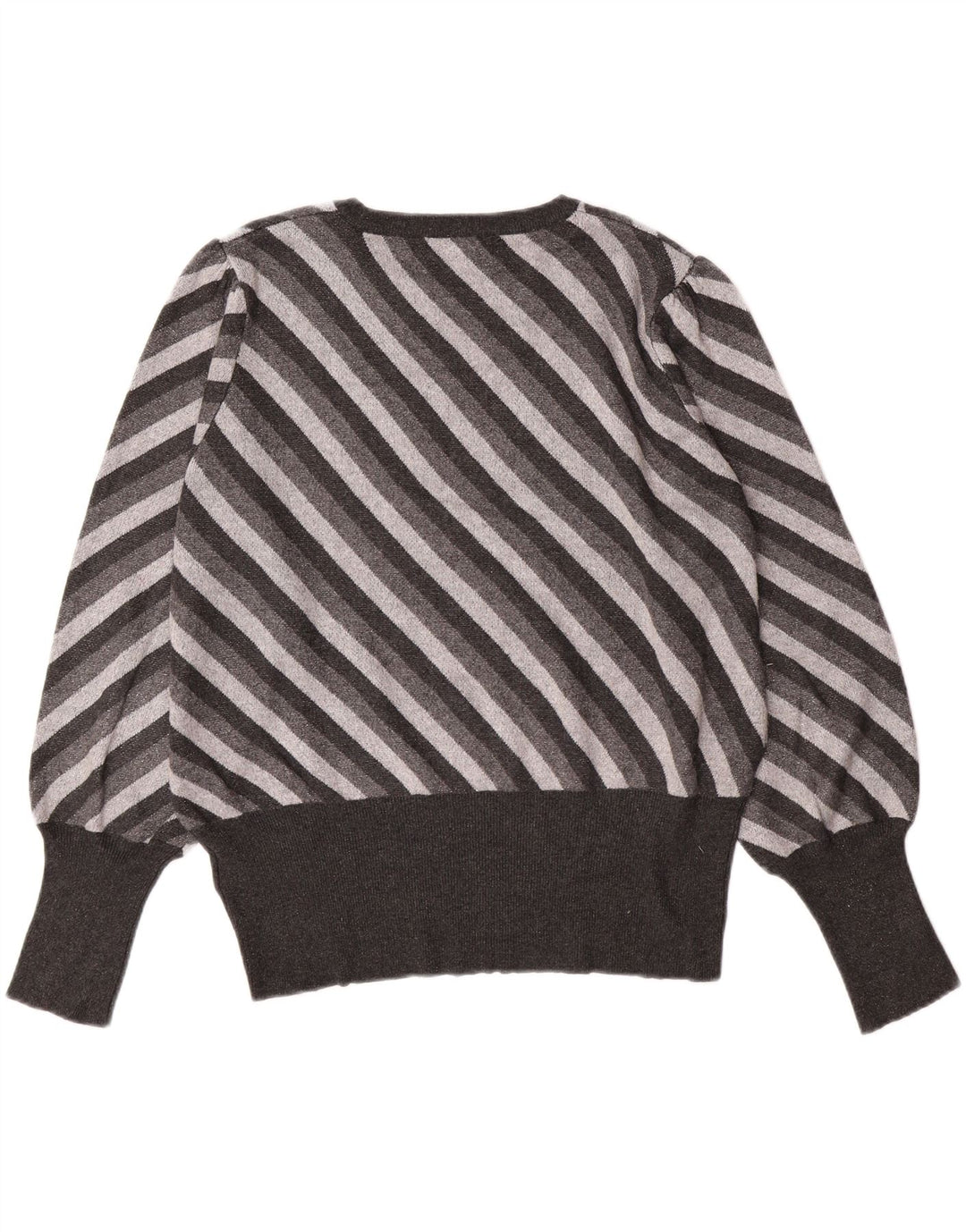 MARKS & SPENCER Pulover pentru femei cu decolteu rotund, UK 18 XL, cu dungi gri