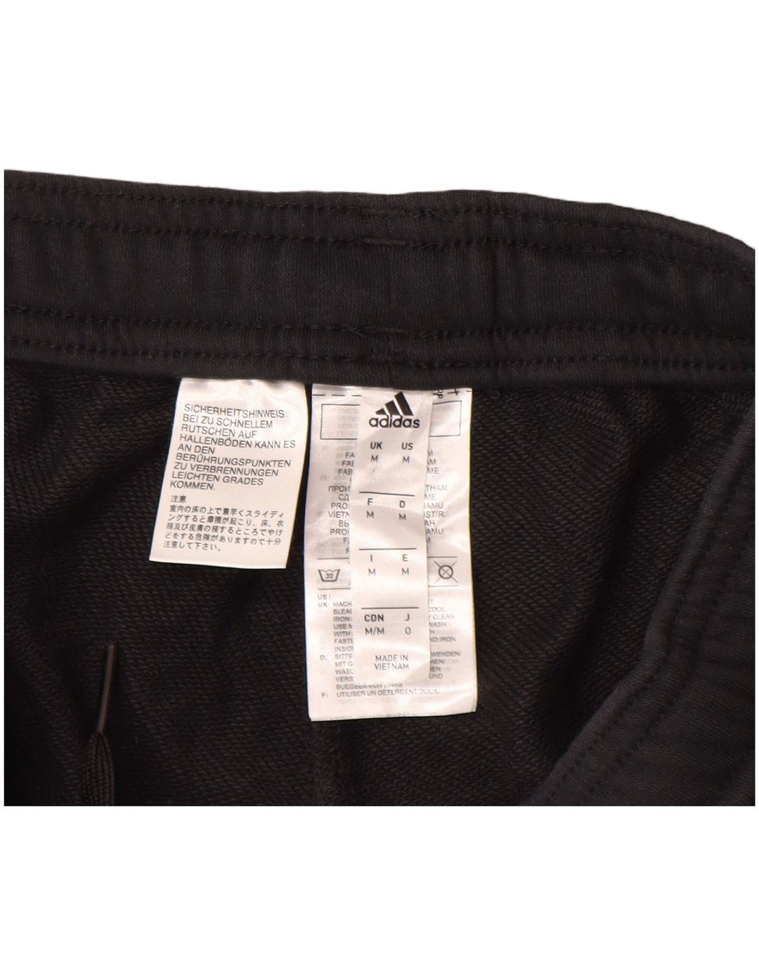 Pantaloni de trening ADIDAS pentru bărbați, bumbac mediu negru