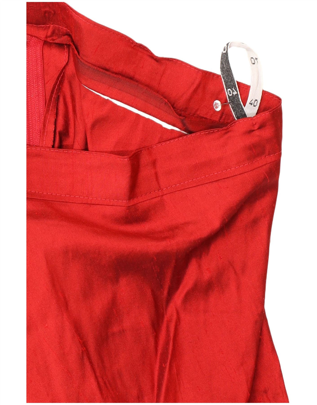 Fusta evazată Midi cu talie înaltă pentru femei Vintage IT 40 Small W26 Red