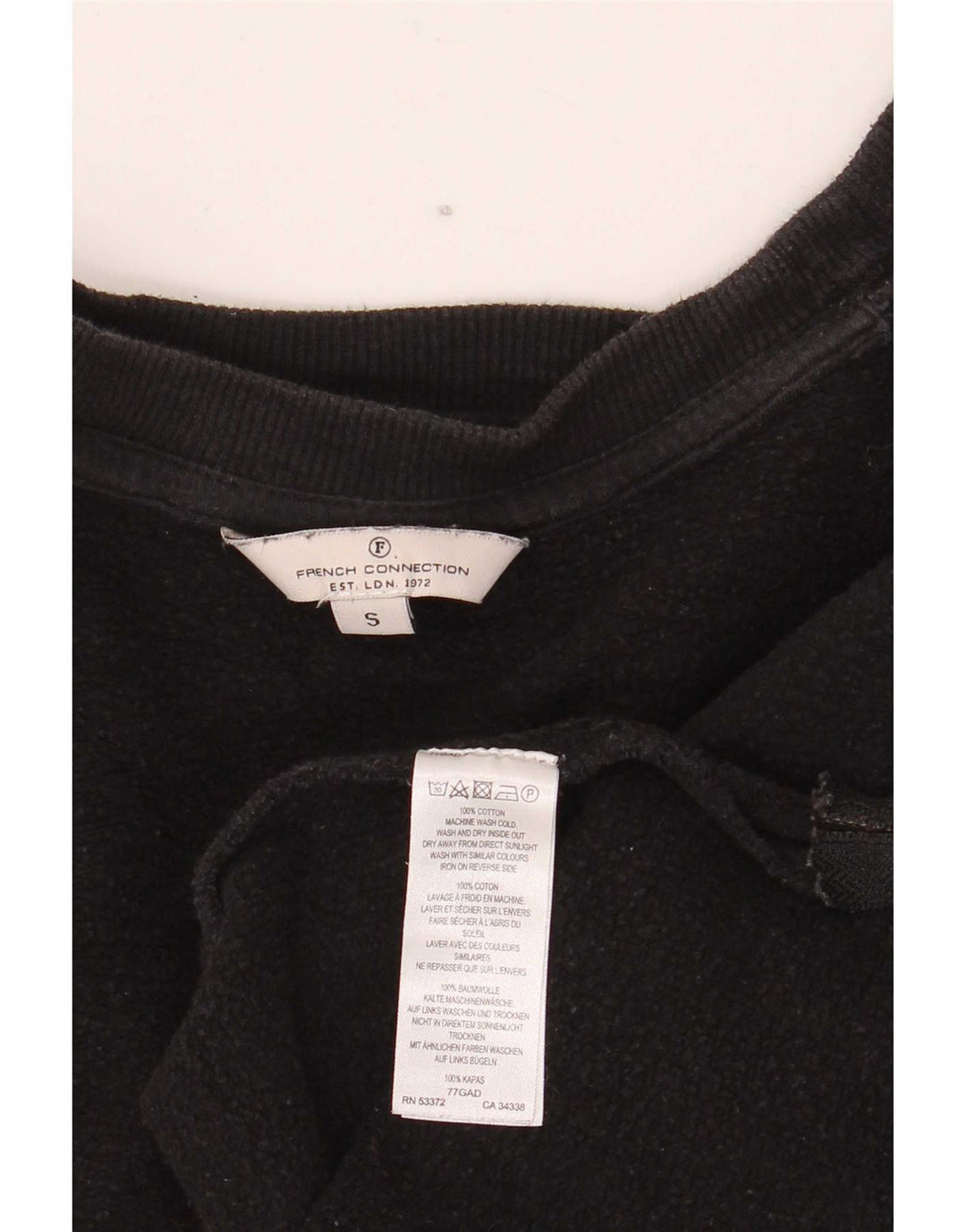 French Connection Pulover cu grafic pentru femei UK 10 Small Black