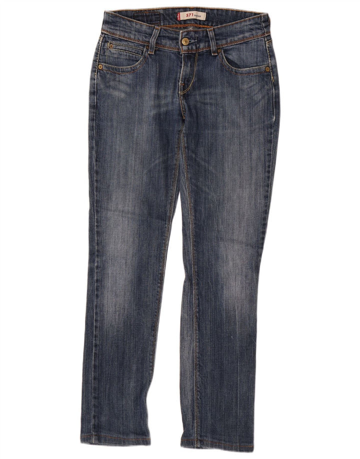 Blugi Levi's 571 Slim pentru femei W29 L30 Bumbac albastru