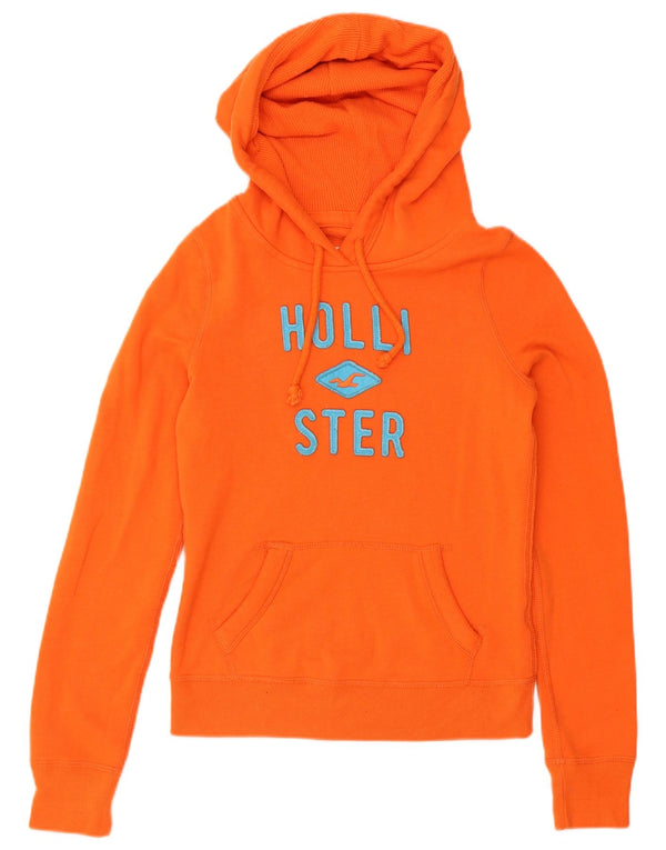 Pulover Hollister pentru damă, cu grafică, UK 6 XS, bumbac portocaliu
