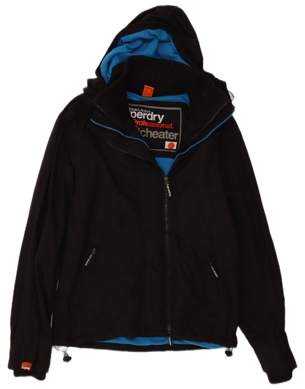 Jachetă de vânt cu glugă Superdry pentru bărbați The Windcheater UK 40 Large Black