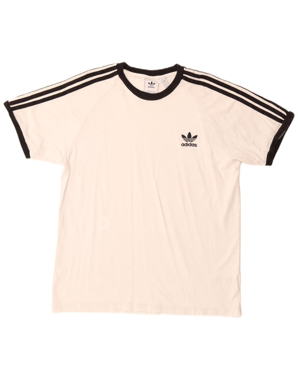 Tricou pentru bărbați Adidas Top mare, alb, bumbac