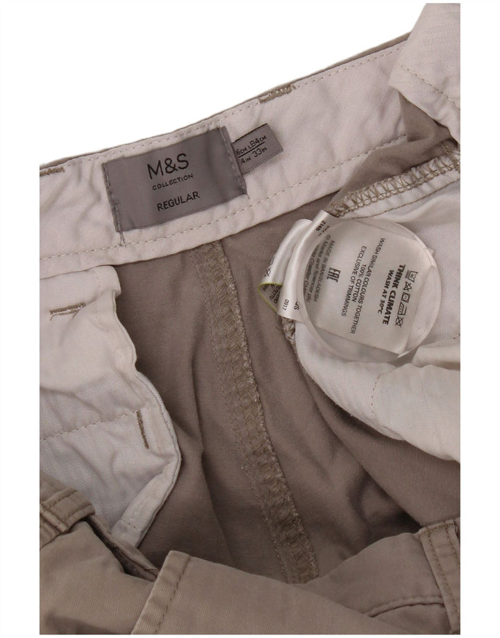 Pantaloni chino obișnuiți pentru femei Marks & Spencer L34 L29 bumbac gri