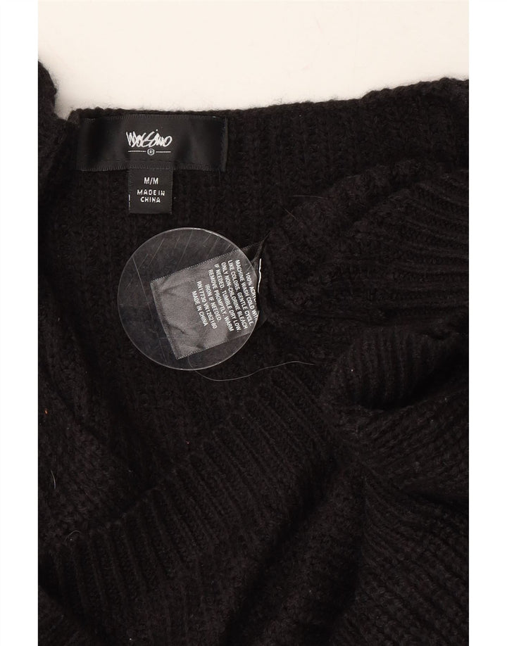 MOSSIMO Mens V-Neck Jumper Sweater Medium Black Colourblock Acrylic Vintage Mossimo and Second-Hand Mossimo from Messina Hembry 