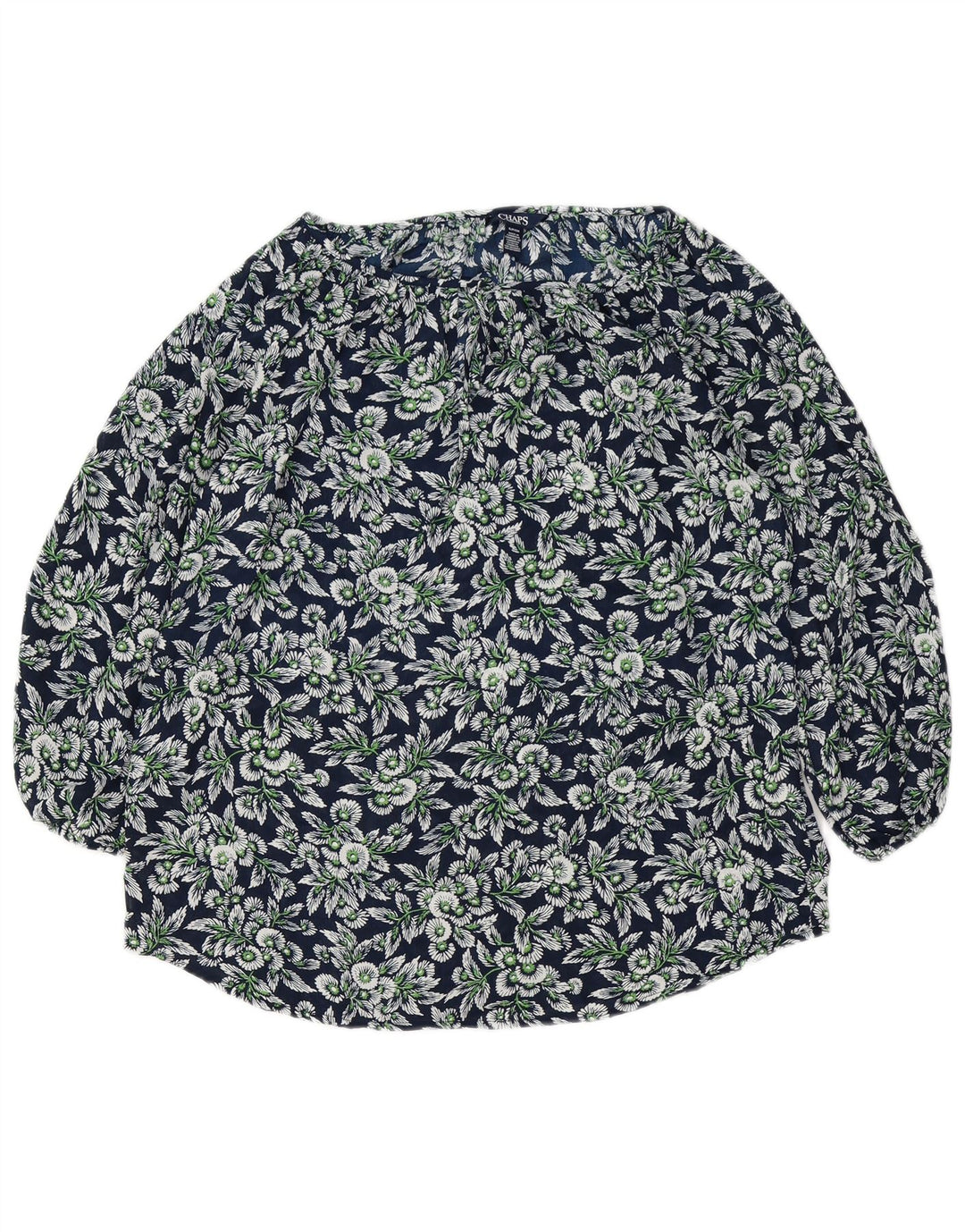 Bluză supradimensionată pentru femei CHAPS, cu mâneci 3/4, UK 10 Mic, albastru marin, floral