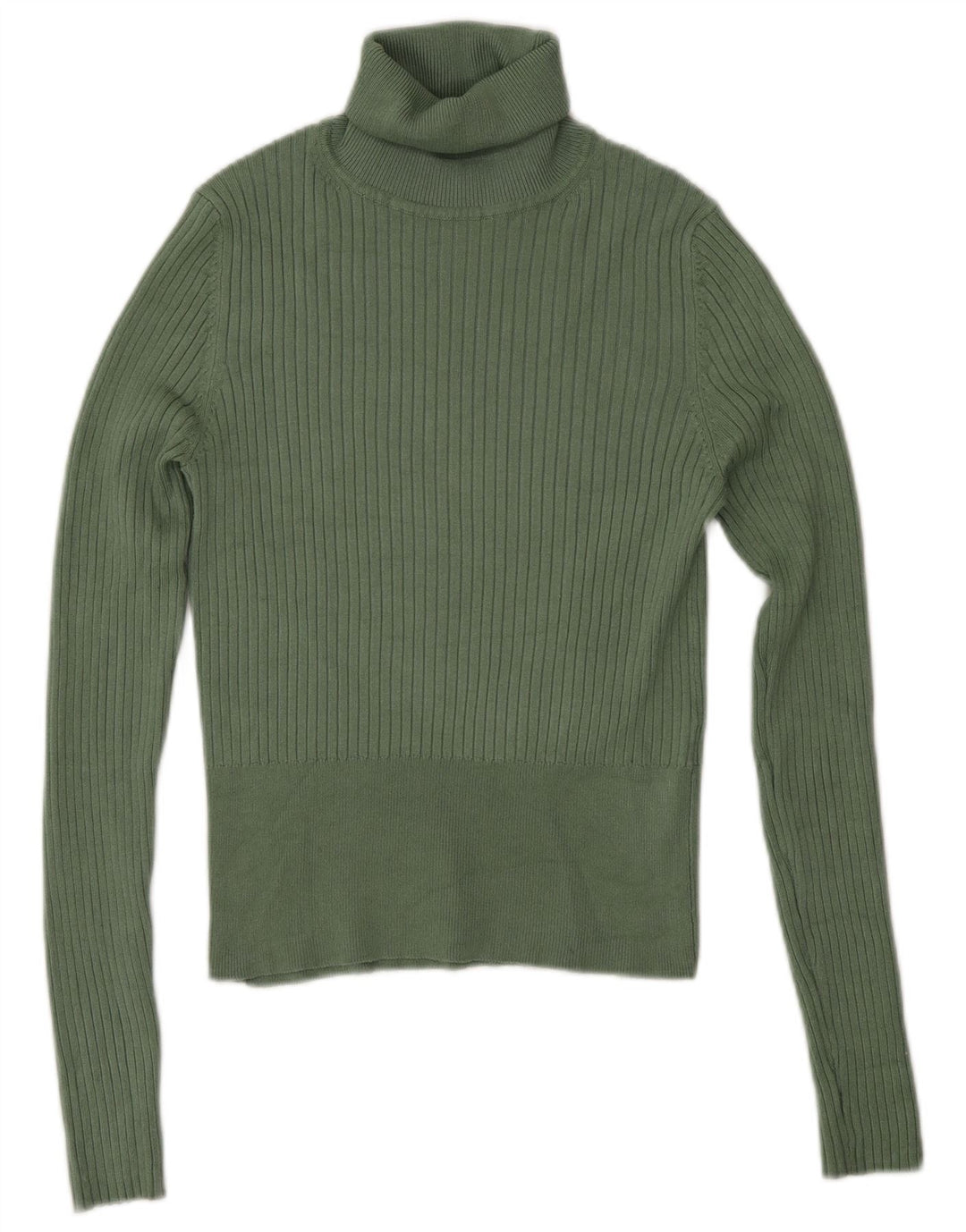 Pulover cu gât rulat Zara pentru femei UK 12 Viscoză verde medie