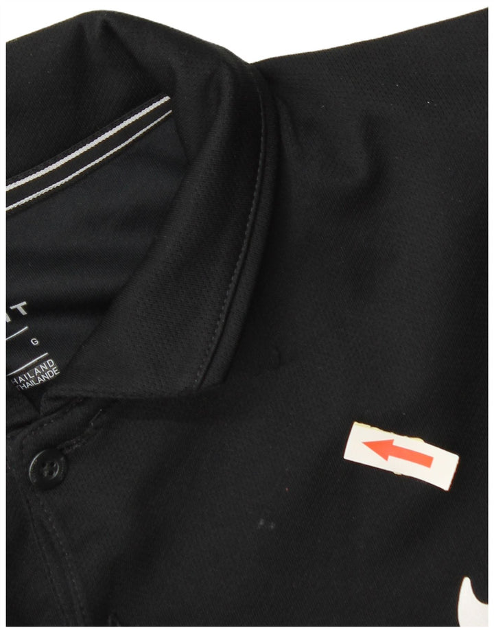 Tricou polo Nike Dri Fit pentru bărbați, mare, negru, poliester