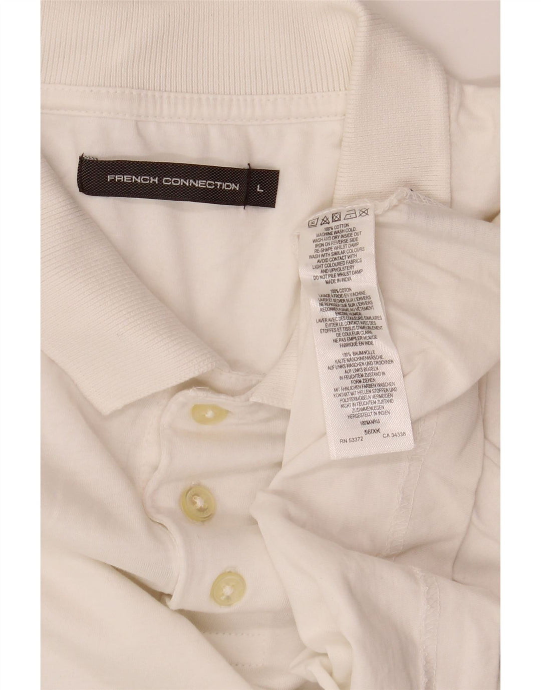Tricou polo pentru bărbați French Connection, mare bumbac alb
