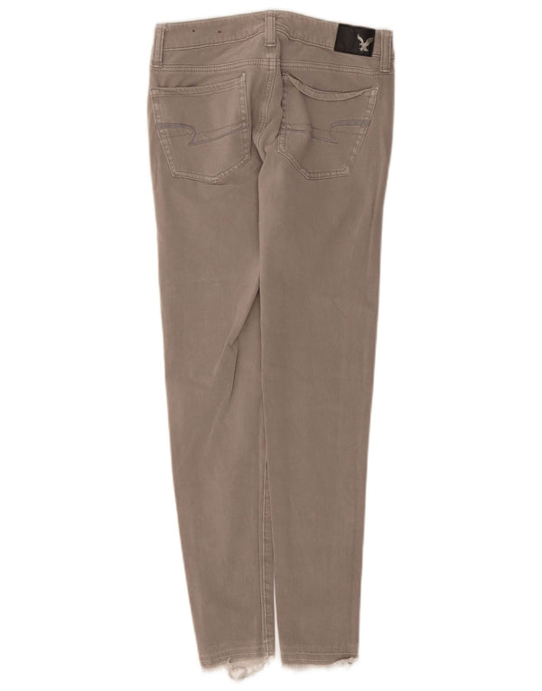 American Eagle Womens Jegging Casual Trousers UK 4 XS W24 L27 Grey Cotton