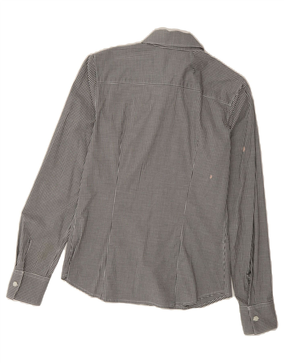 TOMMY HILFIGER Womens Shirt UK 10 Small Black Check Cotton Vintage Tommy Hilfiger and Second-Hand Tommy Hilfiger from Messina Hembry 