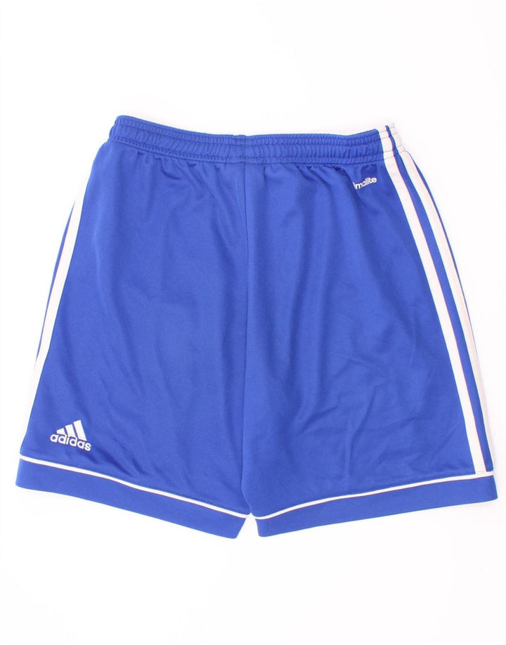 Pantaloni scurți sport adidas Climalite pentru băieți 11-12 ani poliester albastru