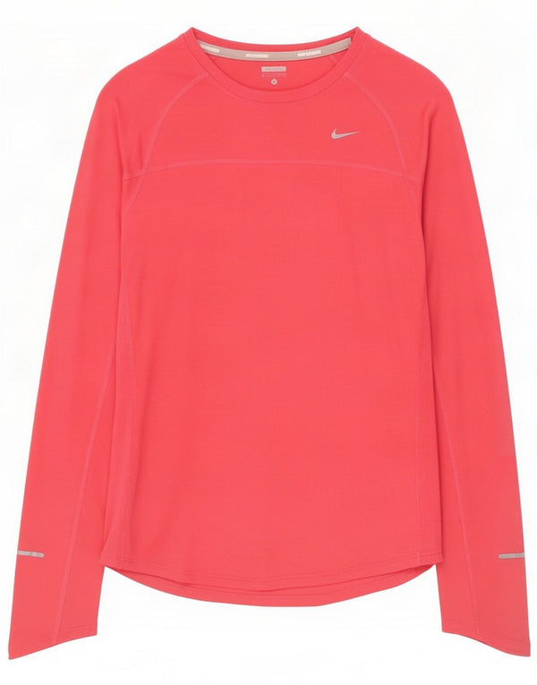 Nike Top pentru femei cu mânecă lungă UK 12 Medium Pink Poliester