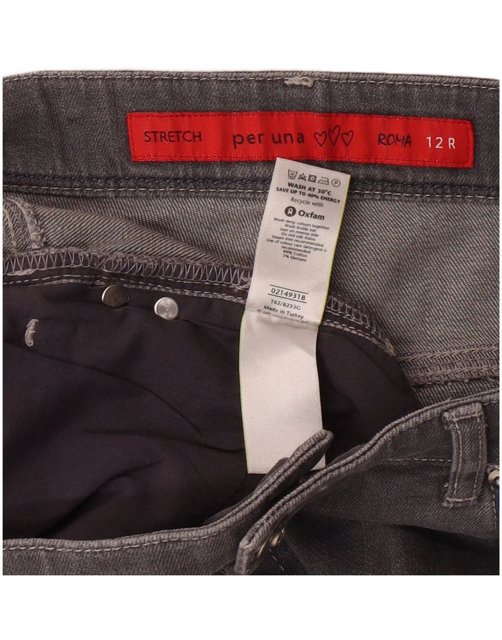 PER UNA Blugi Roma Bootcut pentru femei UK 12 Medium W30 L28 Bumbac gri