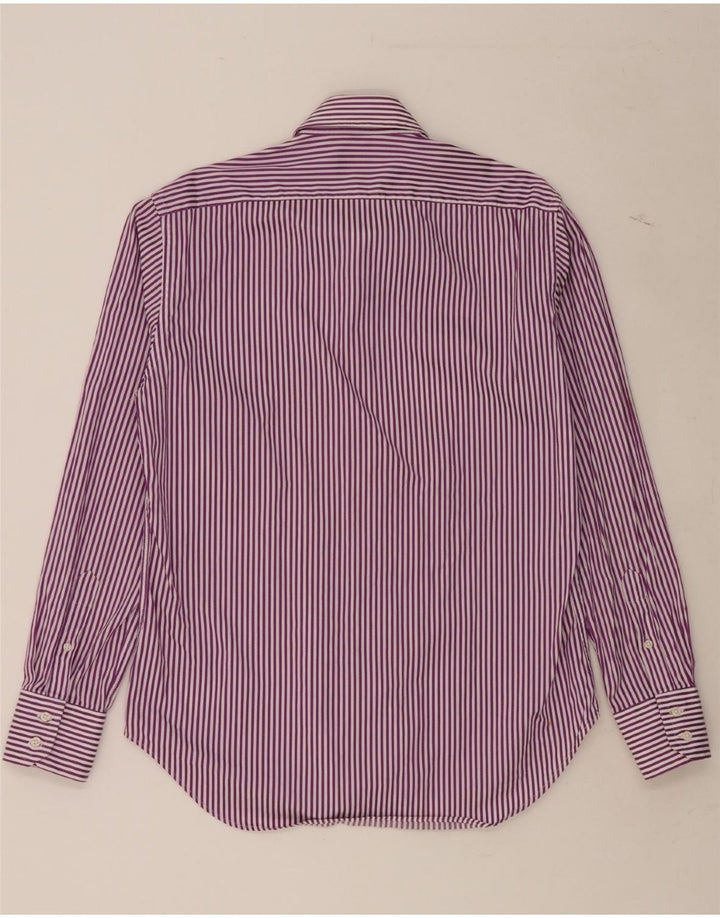 ZARA Mens Shirt EU 42 Large Purple Striped Vintage Zara and Second-Hand Zara from Messina Hembry 