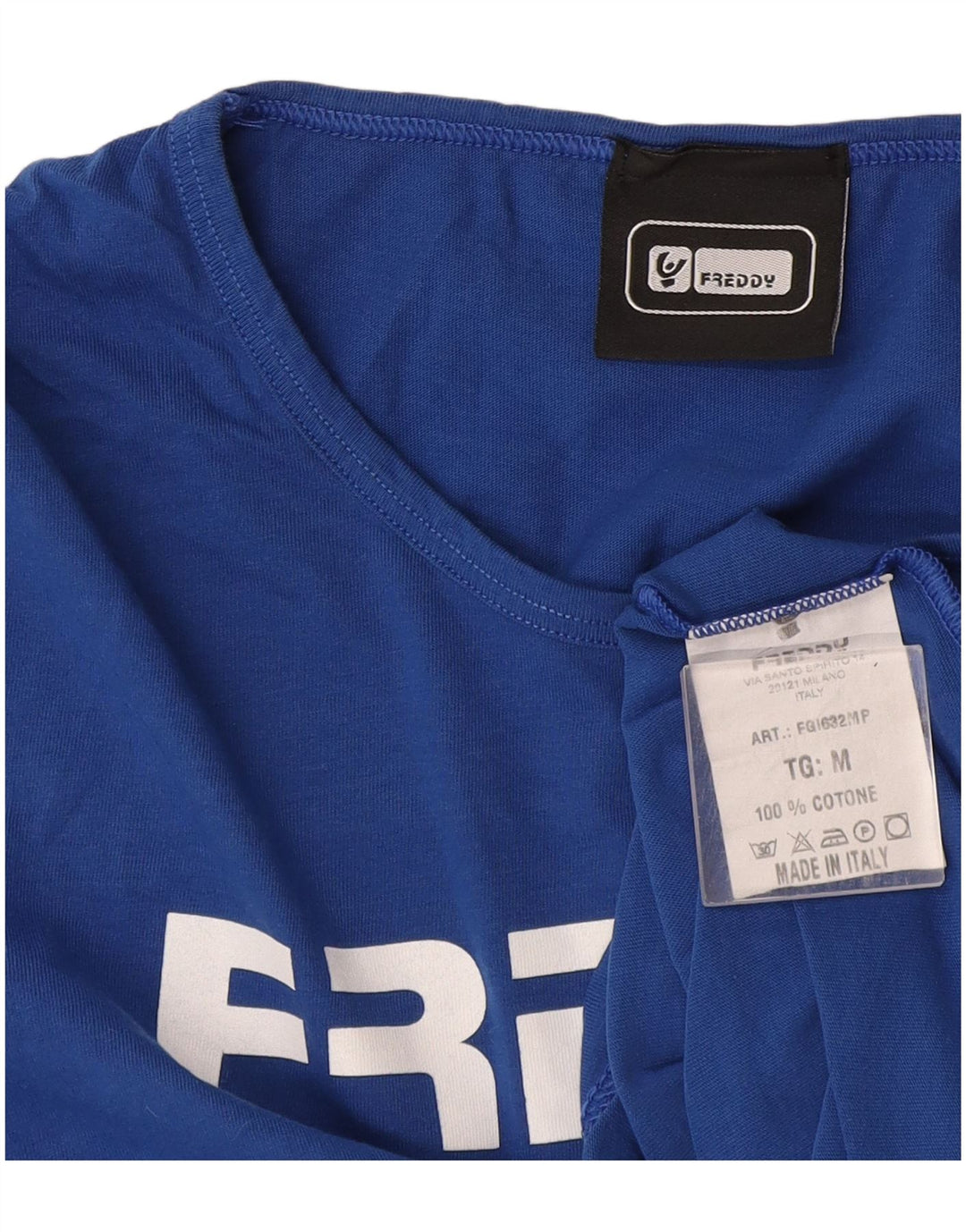 Tricou grafic Freddy pentru femei Top UK 12 Medium Blue Bumbac