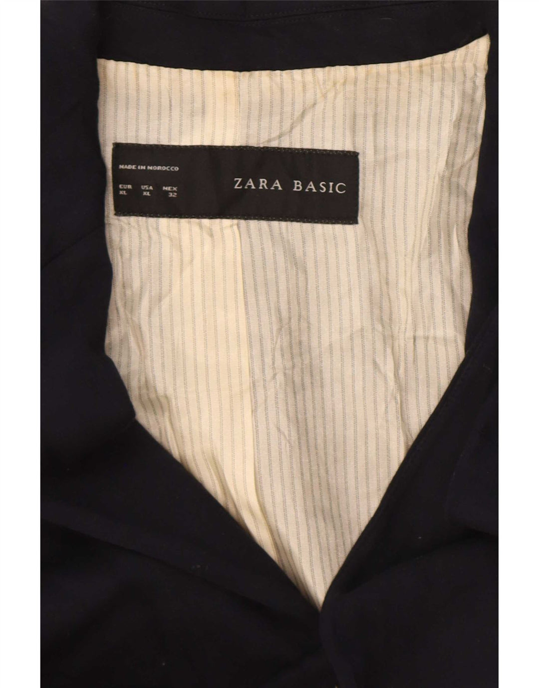 Blazer pentru femei Zara cu 1 nasture UK 18 XL Bleumarin Viscoză