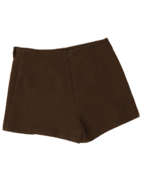 Pantaloni cu talie înaltă Topshop pentru femei UK 10 Small W30 Khaki Geometric