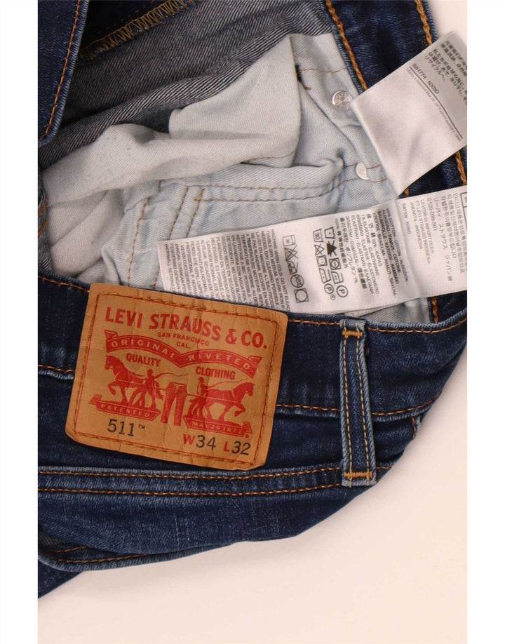Blugi Levi's 511 Slim pentru bărbați W34 L32 Bumbac albastru