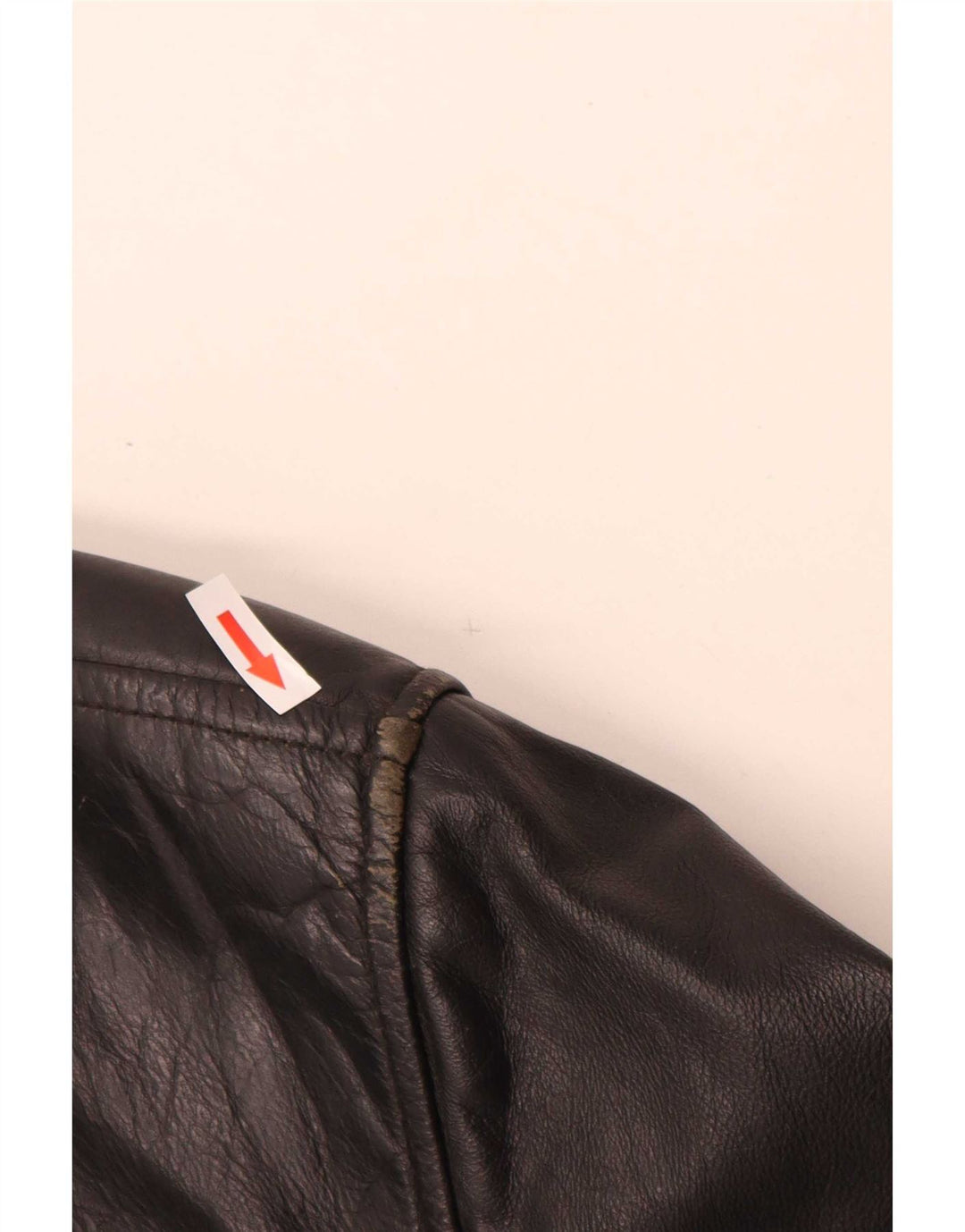 Geaca de piele vintage pentru barbati IT 48 Medium Black