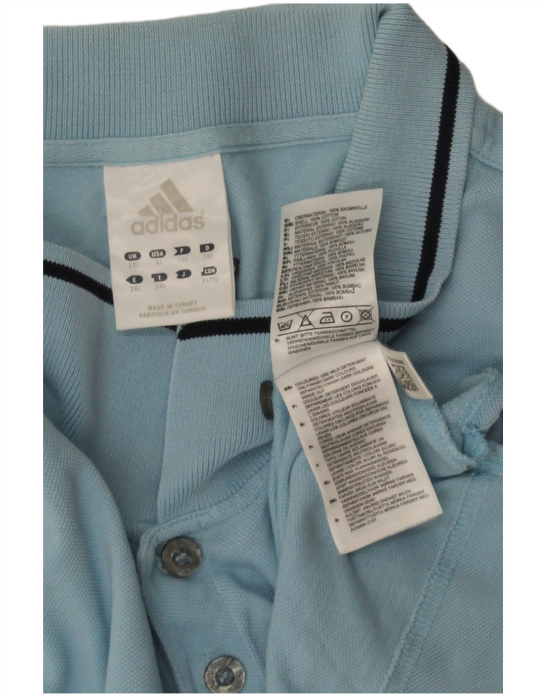 Tricou polo pentru bărbați Adidas 2XL, bumbac albastru