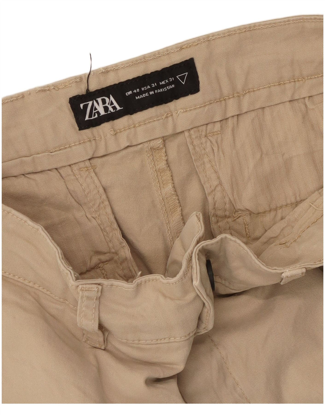 Pantaloni chino slim pentru bărbați Zara EU 40 Medium L31 L29 Bej