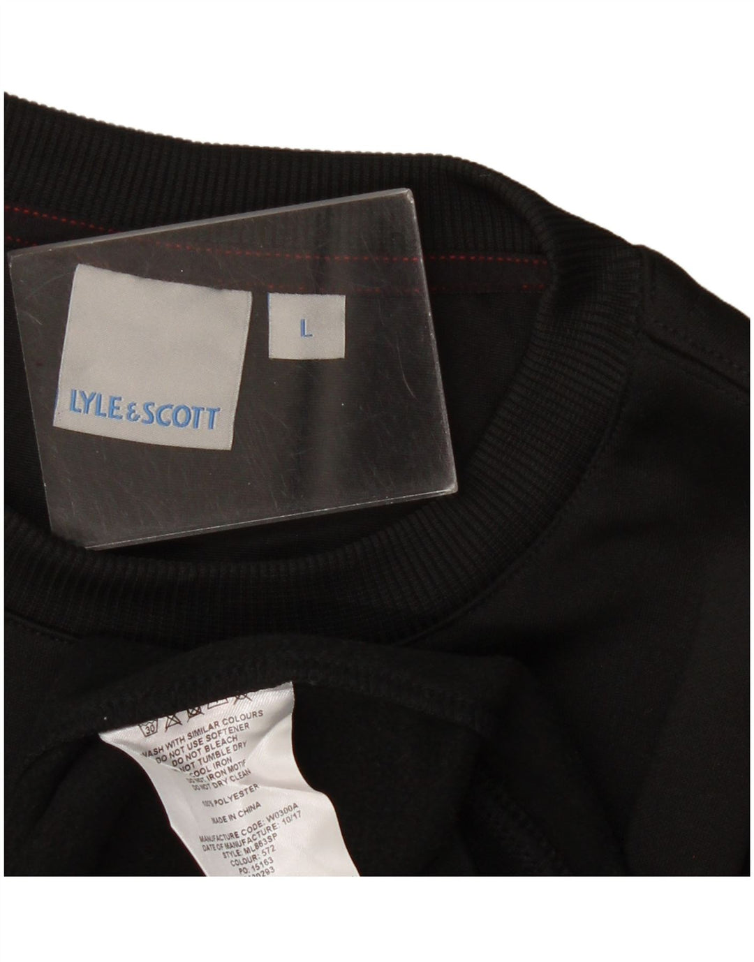 Pulover pentru bărbați Lyle & Scott Pulover mare, negru, poliester