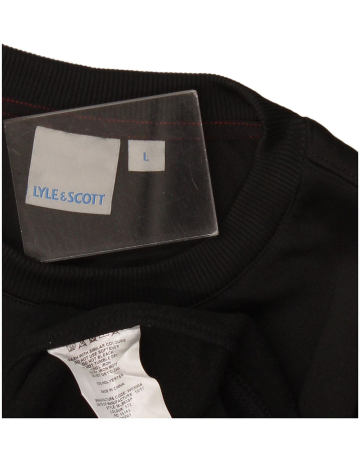 Pulover pentru bărbați Lyle & Scott Pulover mare, negru, poliester