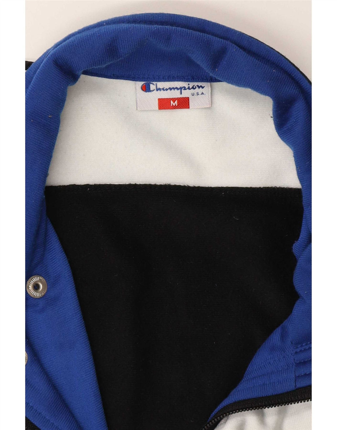 Jachetă de top pentru trening cu grafică pentru bărbați Champion, negru mediu, color block