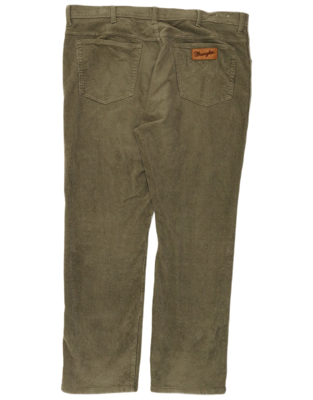 Pantaloni WRANGLER pentru bărbați din velur drept Texas W42 L32 bumbac kaki