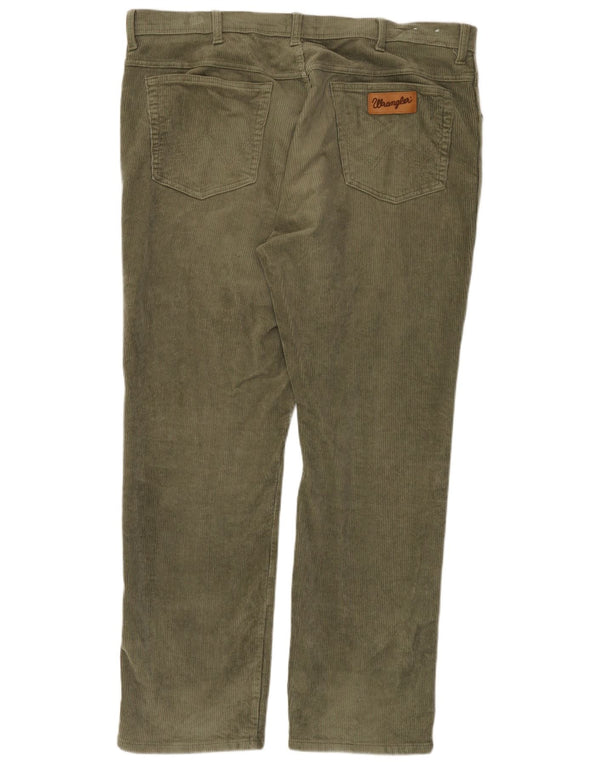 Pantaloni WRANGLER pentru bărbați din velur drept Texas W42 L32 bumbac kaki