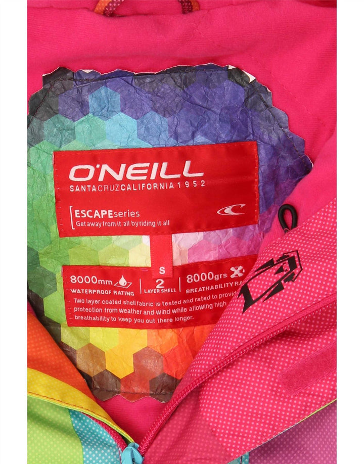Jachetă de ploaie cu glugă pentru femei O'Neill UK 10, multicoloră, mică