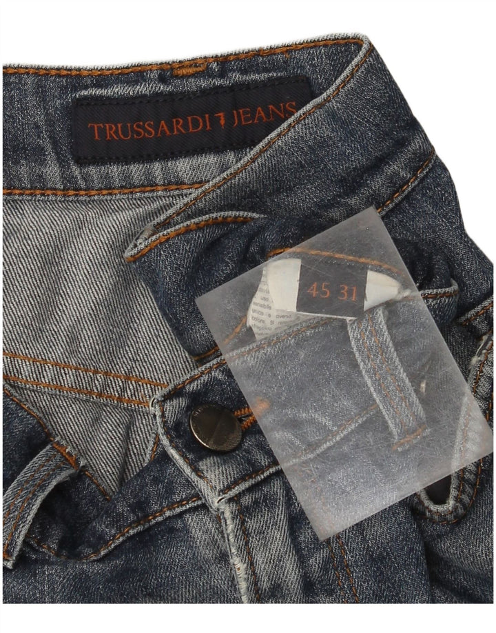 Trussardi blugi drepti pentru bărbați W31 L28 albastru