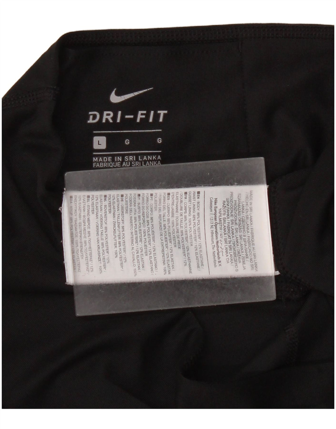 Leggings Dri Fit Nike pentru femei UK 16, mare, negru, poliester