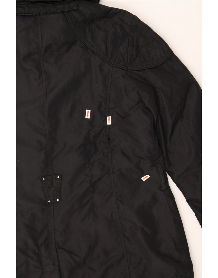 BARBOUR Womens Windbreaker Jacket UK 14 Large Black Vintage Barbour and Second-Hand Barbour from Messina Hembry 
