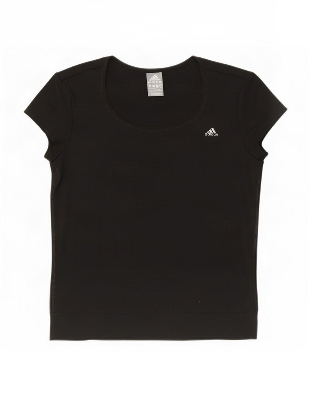 Tricou Adidas Climalite pentru femei, Marea Britanie 12/14 Poliester mediu negru
