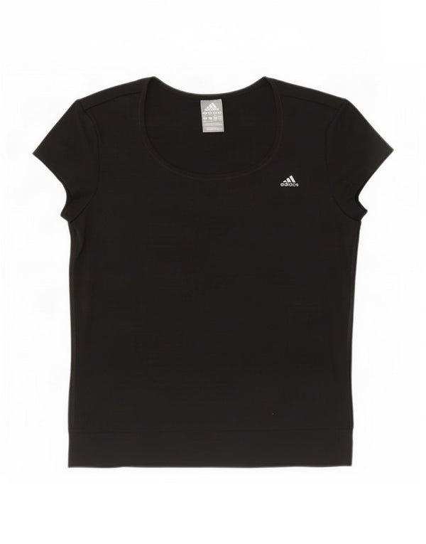 Tricou Adidas Climalite pentru femei, Marea Britanie 12/14 Poliester mediu negru
