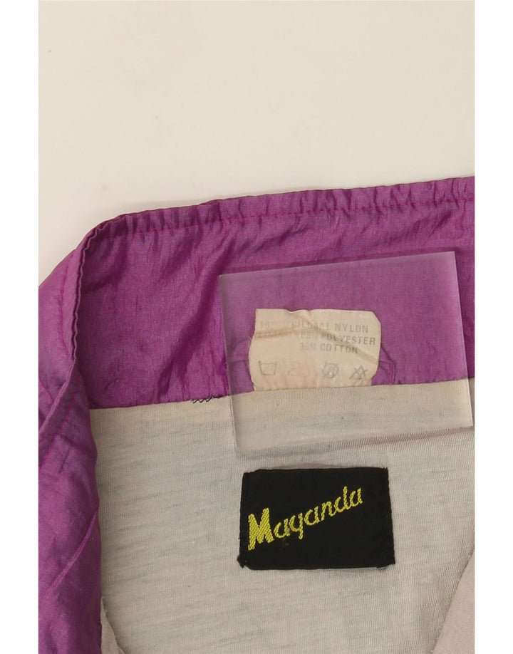 Jachetă de trening vintage pentru bărbați, mediu negru, nailon color bloc