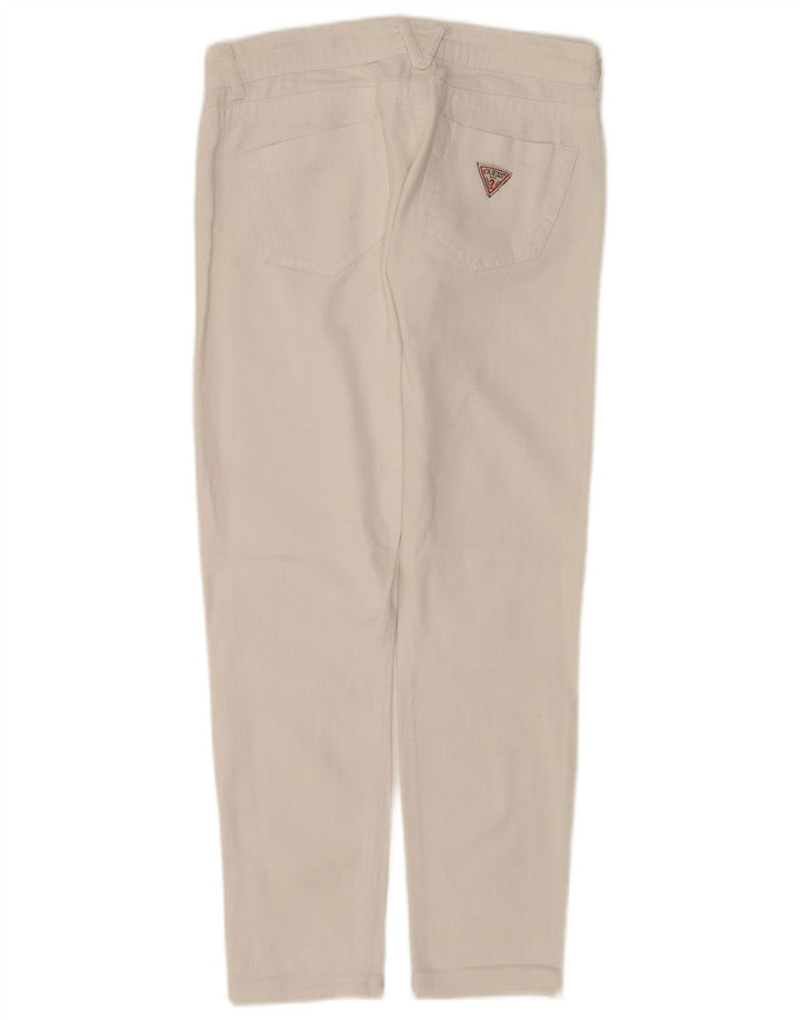 Blugi slim pentru femei Guess W28 L27 bumbac alb