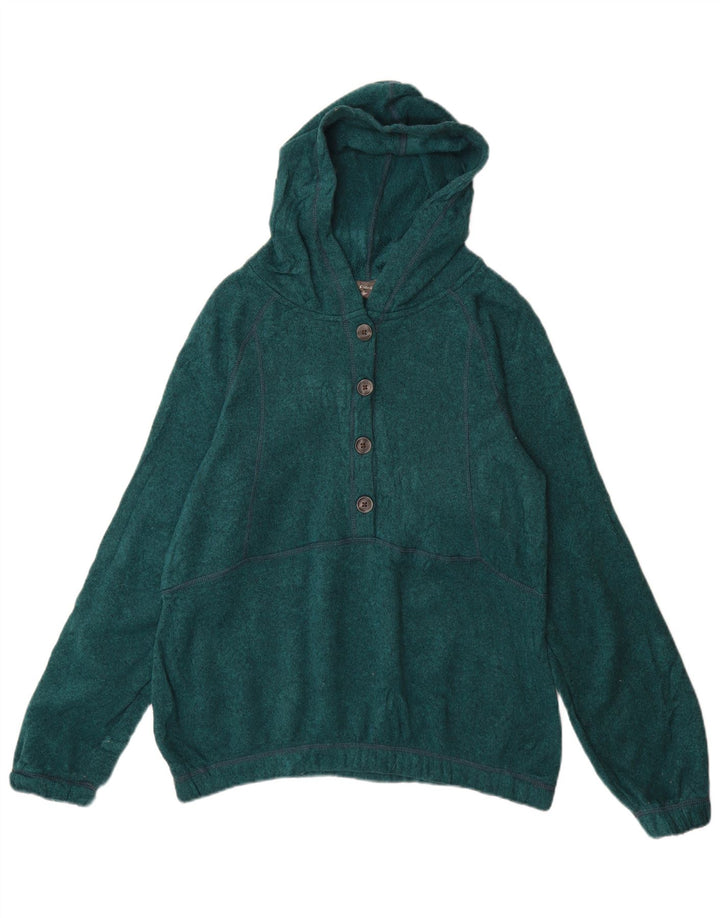 Pulover pentru femei Eddie Bauer cu gât cu nasturi, UK 14 Poliester verde mediu