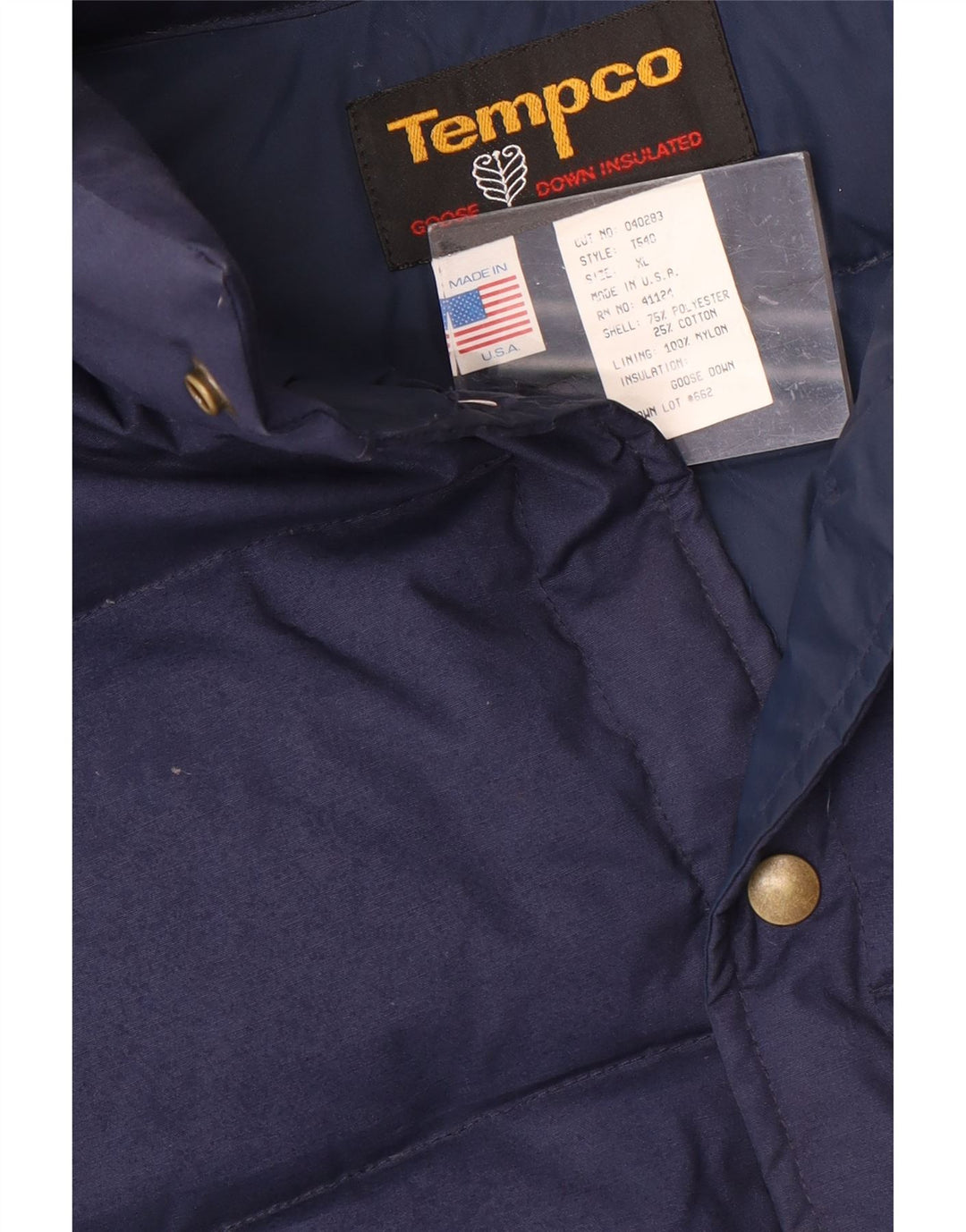 Gilet căptușit pentru bărbați Tempco UK 42 XL bleumarin poliester
