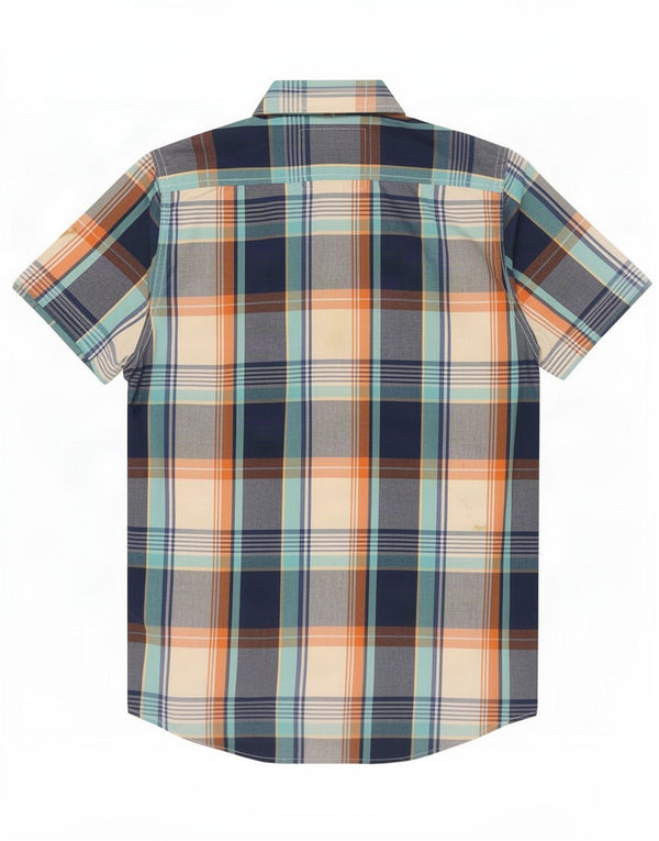 Cămașă cu mânecă scurtă pentru bărbați Abercrombie & Fitch, cu carouri mici, multicolore
