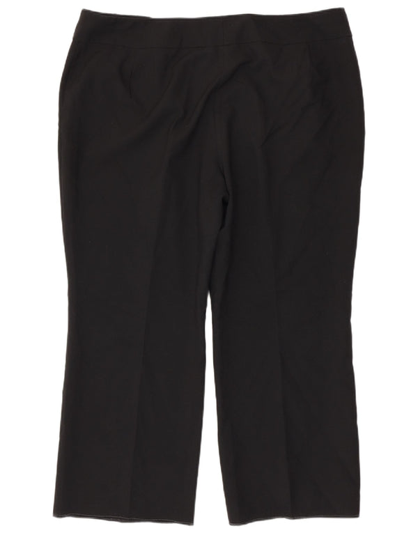 Pantaloni tăiați drept pentru femei Marks & Spencer UK 22 3XL W42 L27 Negru