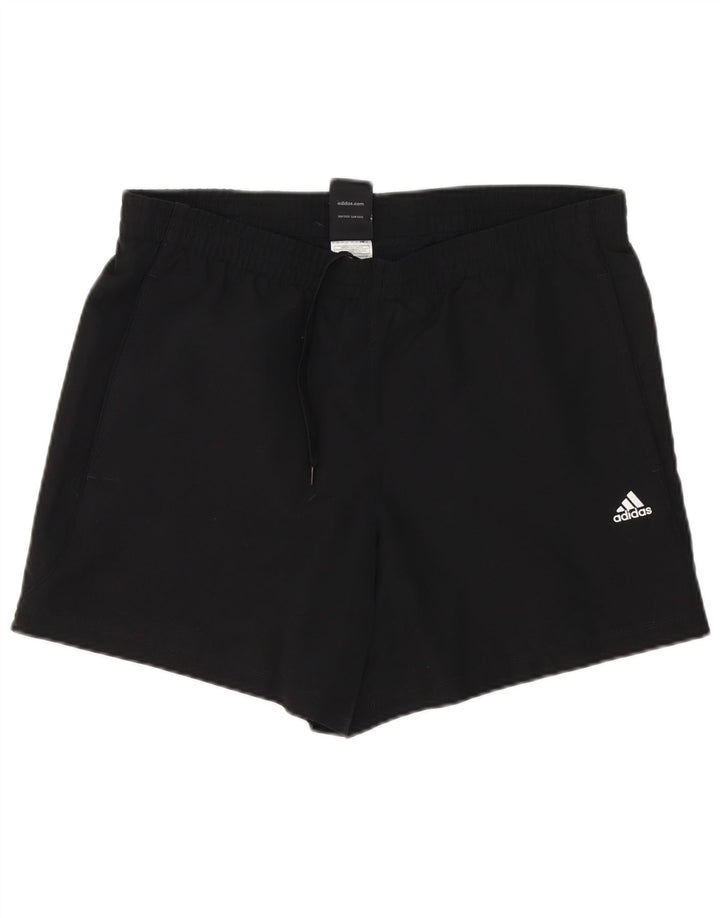 Pantaloni scurți sport pentru bărbați Adidas Climalite, poliester mediu negru