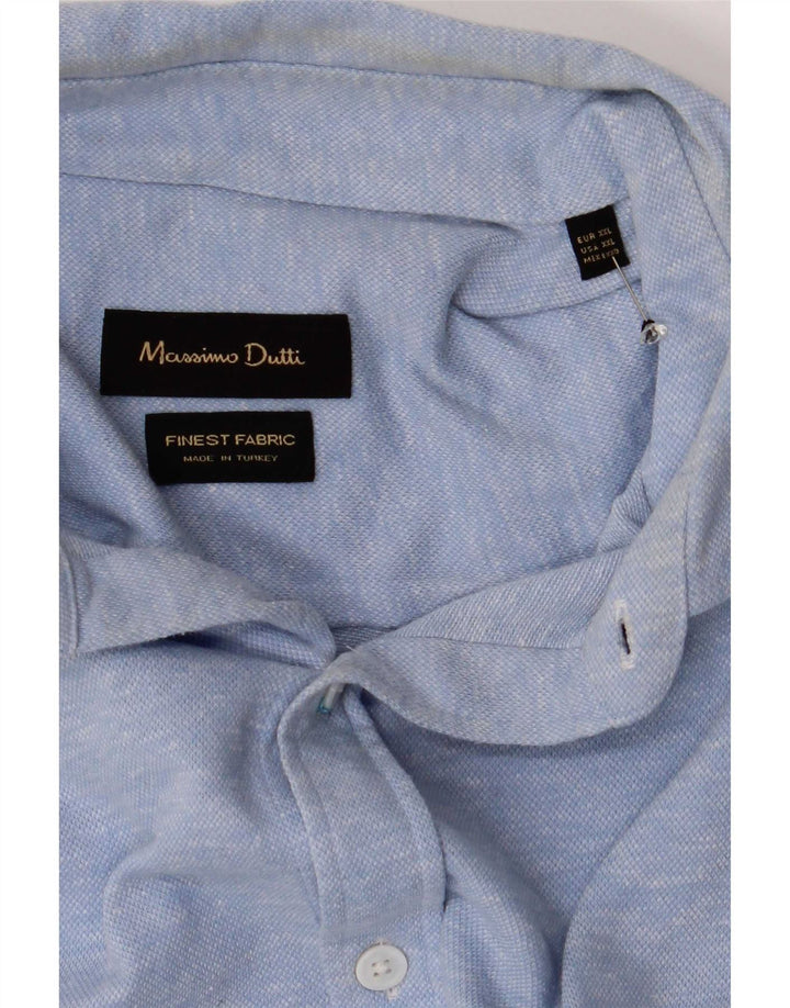 Cămașă Massimo Dutti pentru bărbați 2XL, bumbac albastru
